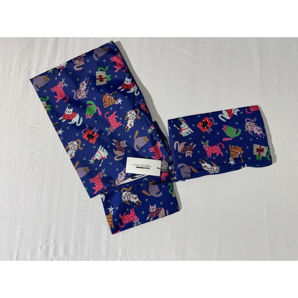 NWT Vera Bradley Catnip Christmas Zip Pouch Set